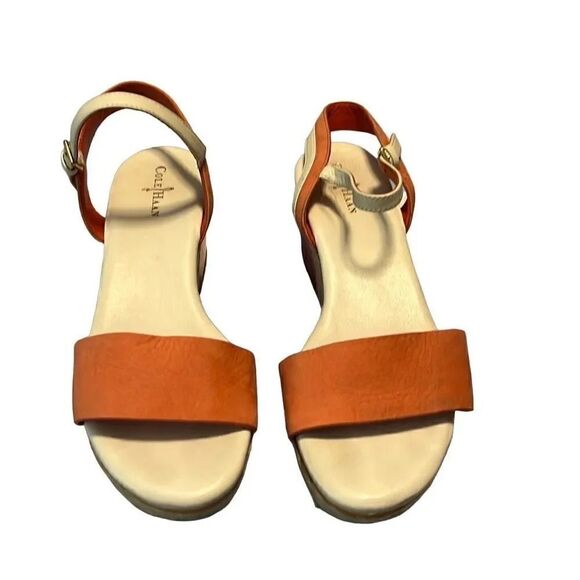 Cole Haan ￼ orange wedges, size 6.5. - Picture 1 of 7
